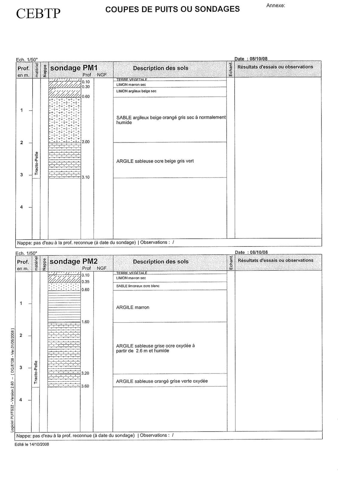 sondage etude de sol