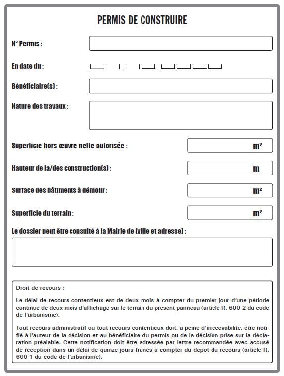 affichages de chantier