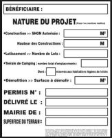 Panneau de Permis de Construire
